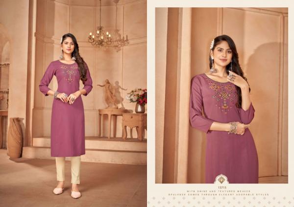 Kalaroop Lily Vol 23 Rayon Fancy Embroidery Kurti Collection